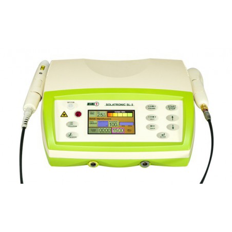 Zestaw  aparat Solatronic  SL-3 + głowica ultradźwiękowa 5 cm + sonda IR 400 mW + 2szt. okularów +torba transportowa 