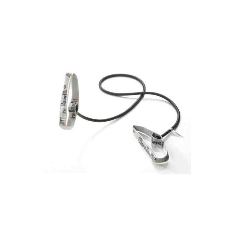 Tubing Thera Band 1,4 metra z elastycznymi uchwytami – czarny (opór specjalnie mocny)