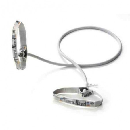  Tubing Thera Band 1,4 metra z elastycznymi uchwytami – srebrny (opór super mocny)