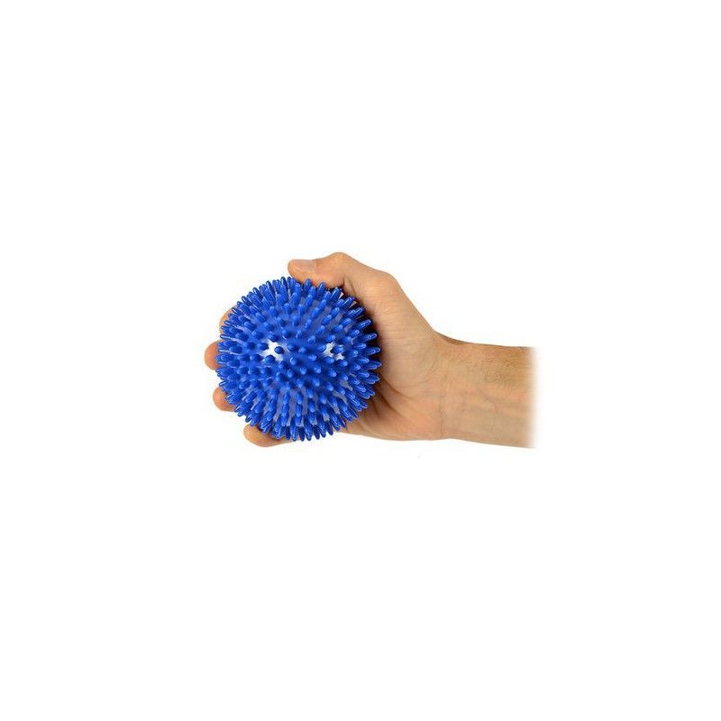 Trener dłoni piłeczka Jeż do ściskania Thera Band niebieski - 10 cm 