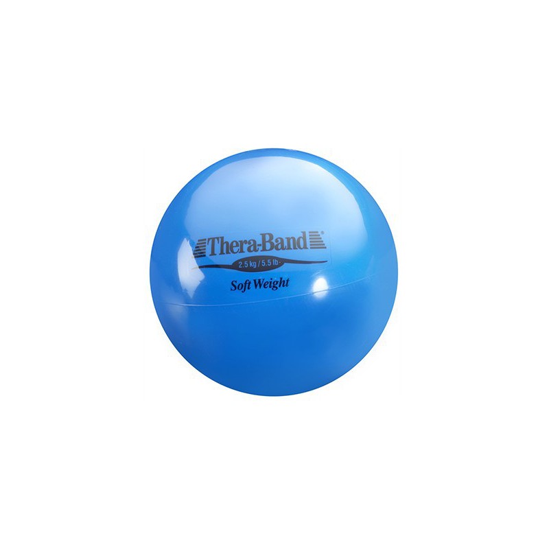Mała piłka lekarska Thera-Band Soft Weight 2,5 kg (niebieska)