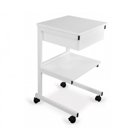 Stolik pod aparaturę aluminiowy II półki + szuflada