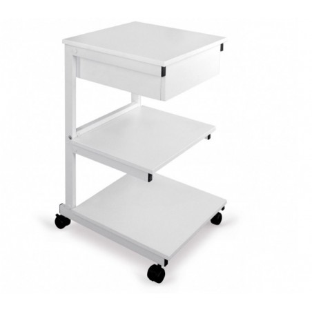 Stolik pod aparaturę aluminiowy III półki + szuflada
