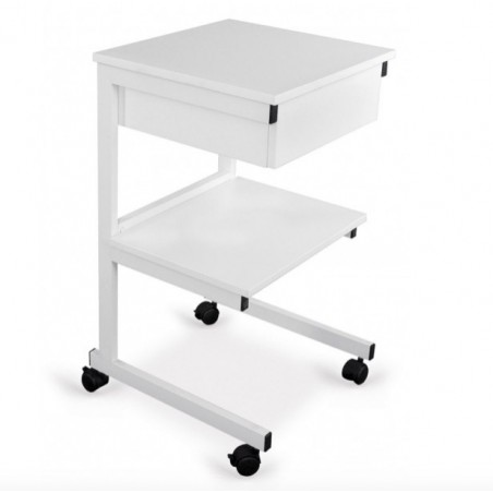 Stolik pod aparaturę aluminiowy II półki + szuflada
