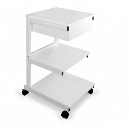 Stolik pod aparaturę aluminiowy III półki + szuflada
