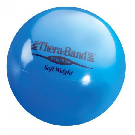 Mała piłka lekarska Thera-Band Soft Weight 2,5 kg (niebieska)